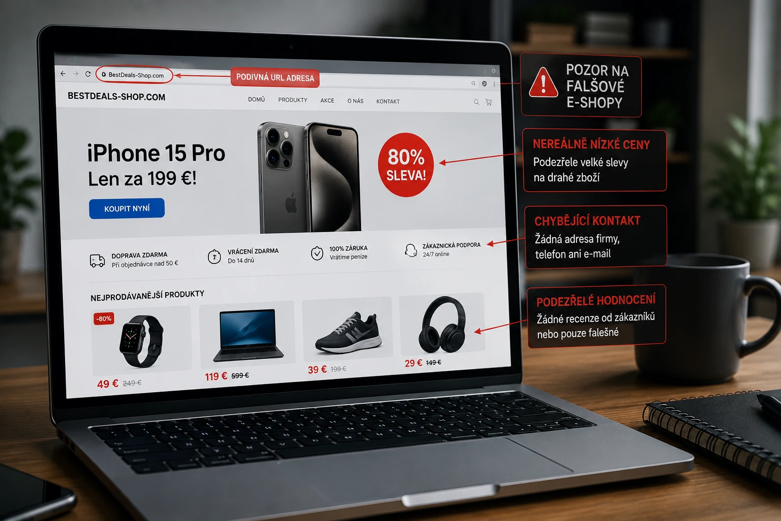 Jak poznat falešný e-shop